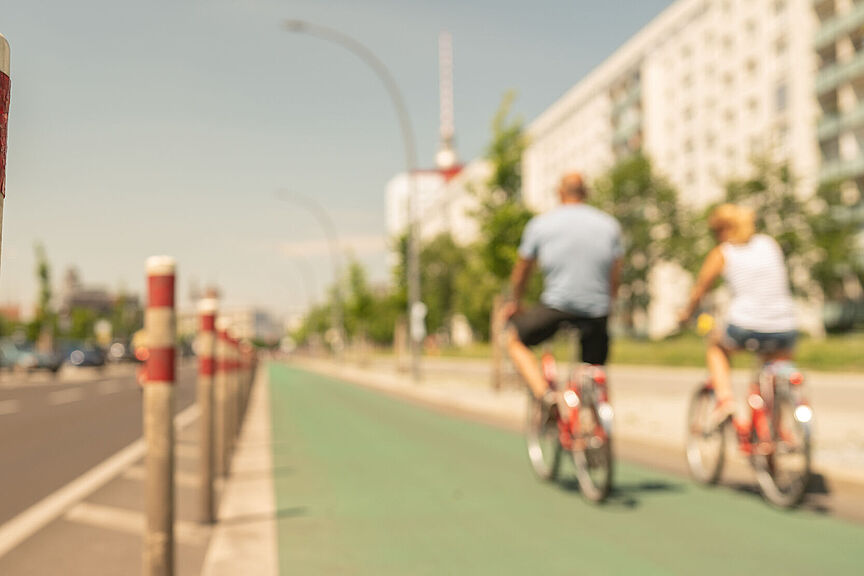 Protected Bike Lane Protected Bike Lane in Berlin